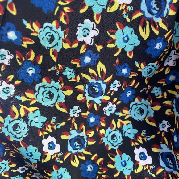 Volcom black, yellow, blue & white floral strappy Corset sundress SKU0581 - Picture 8 of 12